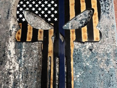 thin Blue Line Punnisher Skull