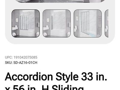 Anzzi accordian shower door