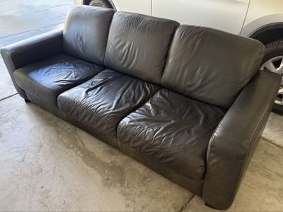 Black Leather Sofa