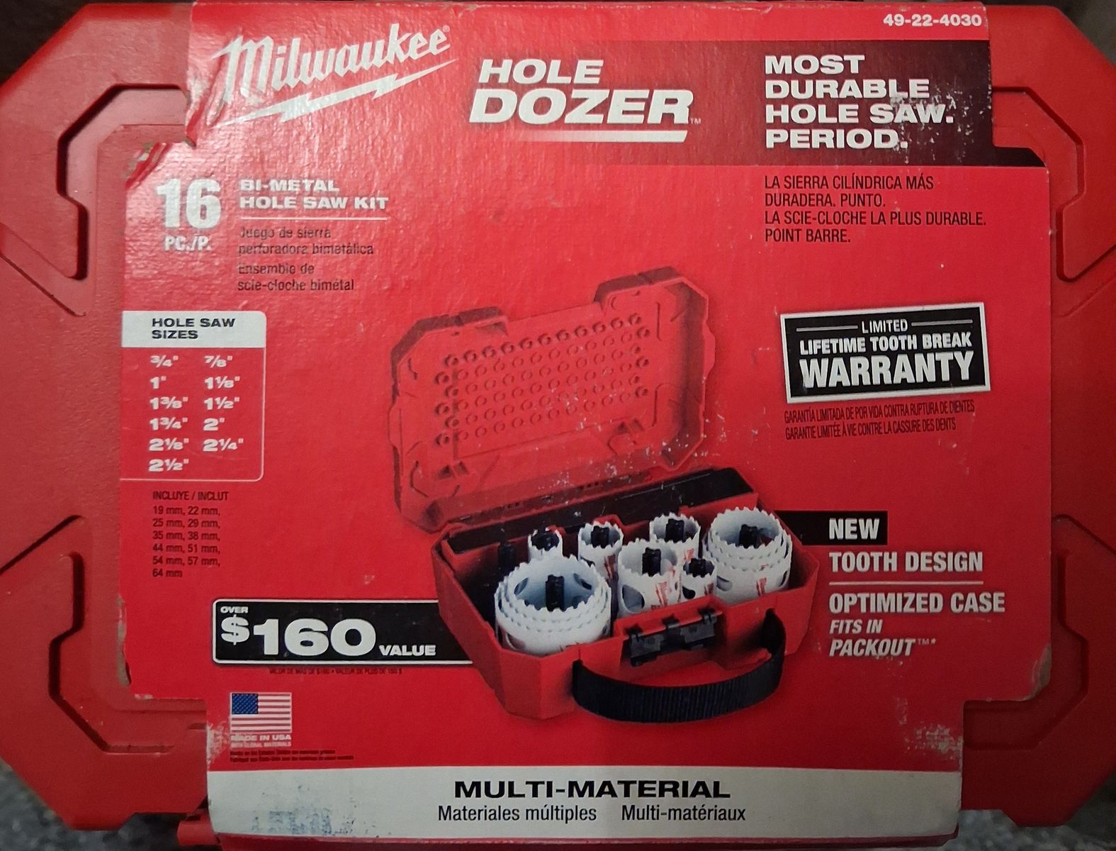 Milwaukee hole dozer 16pc.
