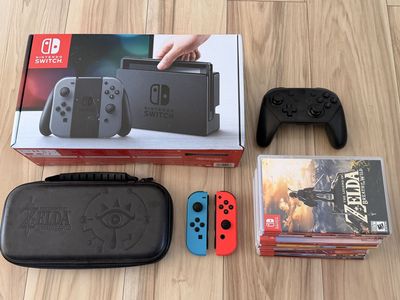 Nintendo Switch, 12 Games, Accessories
