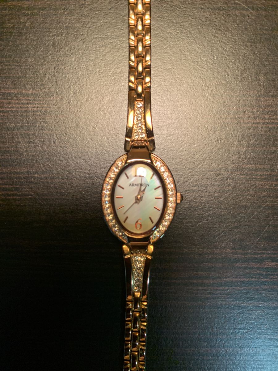 Armitron 75/5333RG Ladies Crystal Accent Rose Tone Watch