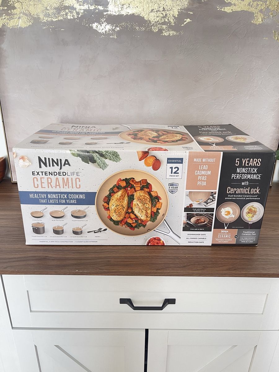 Ninja Extended Life Ceramic 12-Piece Cookware Set
