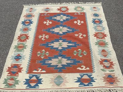Vintage 52” x 76” Turkish Kilim Wool Area Rug - Needs Cleaning