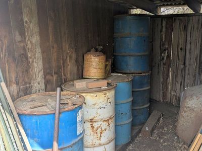 5 Metal Drums 55-gallon