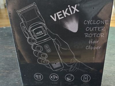 VEKIX Cyclone Outer Rotor Hair Clipper - 4500mAh Battery, 7500 RPM, Professional Trimmer
