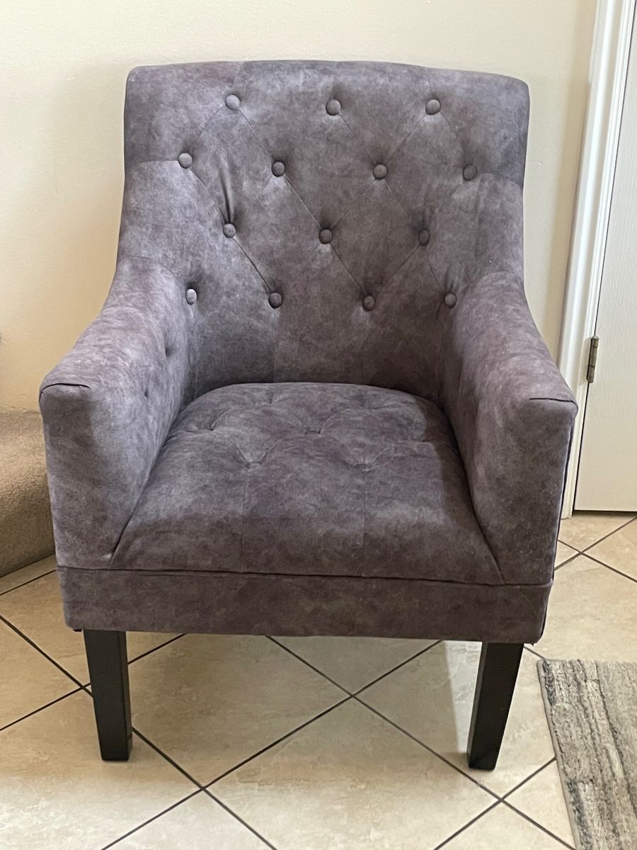 Grey accent chair