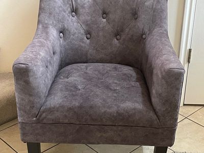 Grey accent chair