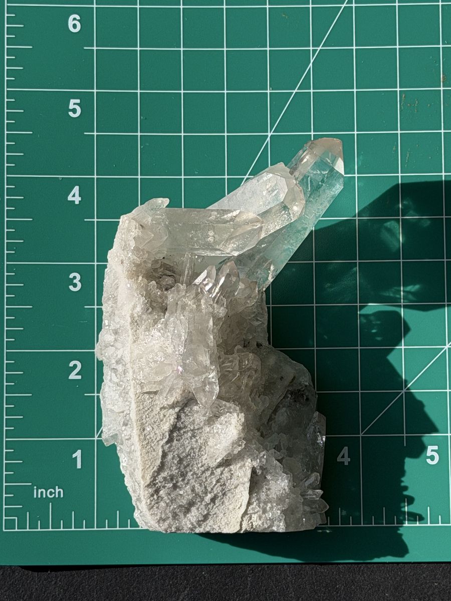 Natural Clear Quartz Crystal Cluster Specimen - Roughly 5x3.5 inch Raw Mineral Display