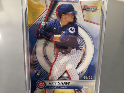 Matt Shaw 2023 Bowman's Best RC Chicago Cubs Baseball Card #40/50