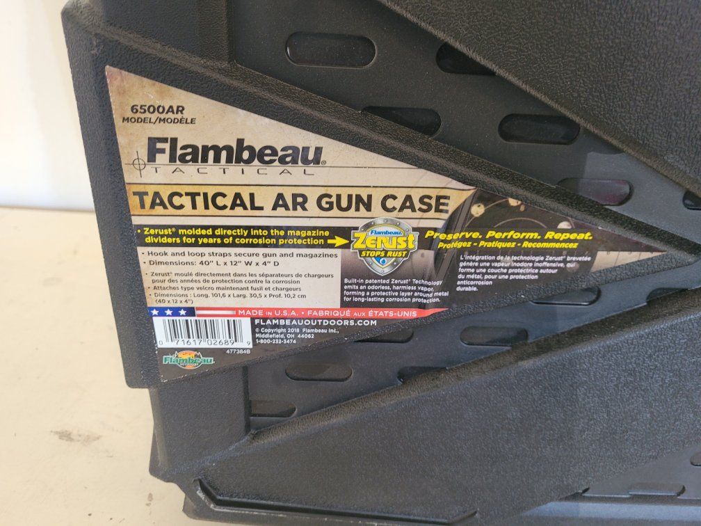 Flambeau Tactical AR Gun Case 6500AR - 40" Long w/ Zerust Corrosion Protection