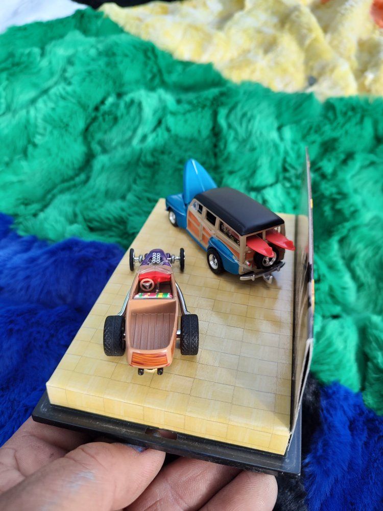 Wild Wood 1948 Ford Woody & Hot Rod Diecast Car Set - California Surf Themed