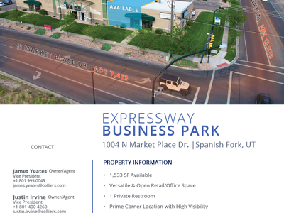 Retail/Office/Flex Unit for Lease in Spanish Fork - 1,533 SF