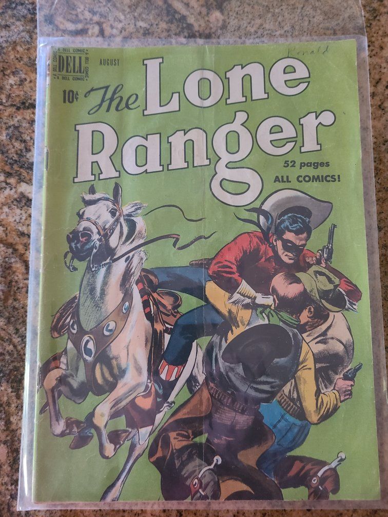 The Lone Ranger Comic Book August Dell Comics Vintage 52 Pages