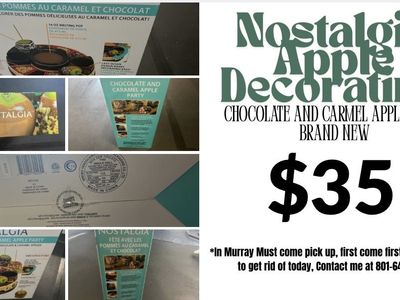 Nostalgia Chocolate & Caramel Apple Party Kit - New, 16oz Melting Pot