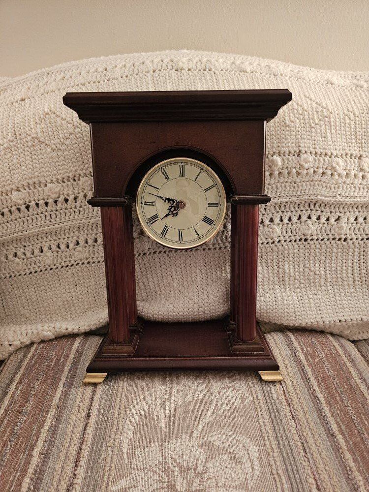 Great shape Wooden desk Clock by the Bombay Co.