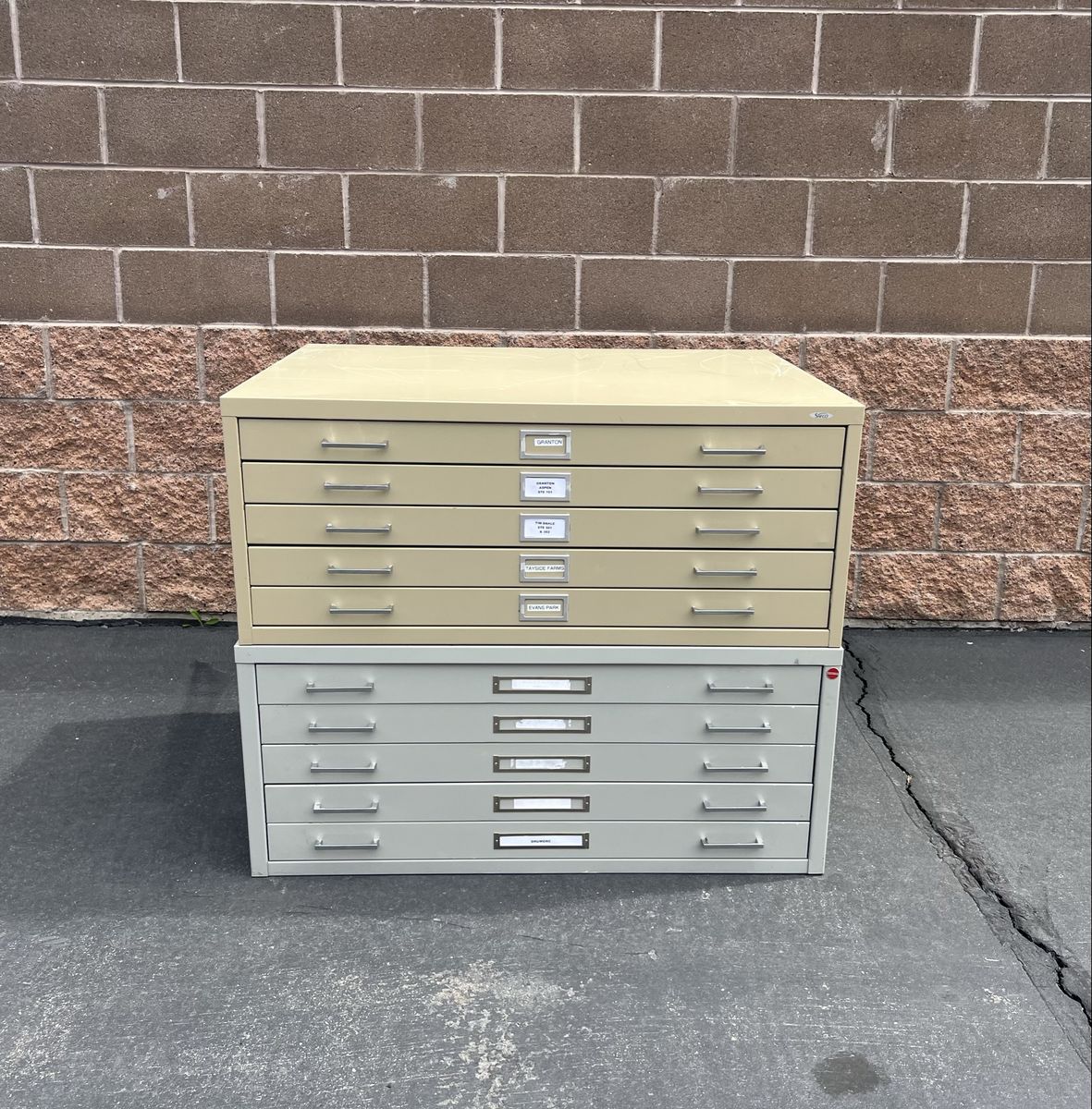 Flat Filing File Cabinet 2 Available Blueprint Map