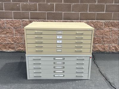Flat Filing File Cabinet 2 Available Blueprint Map