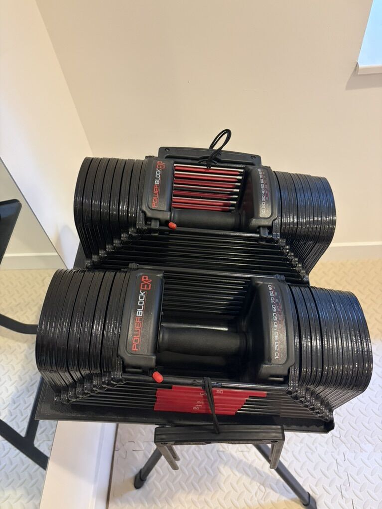 Powerblock Dumbells And Rep Fitness Bench