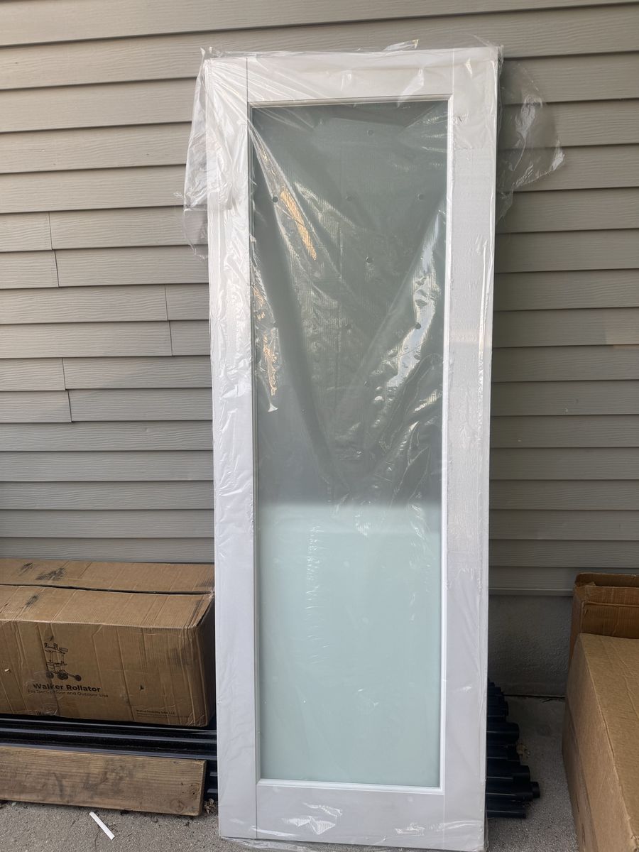 NEW 28x80” Frosted Glass Door Panel