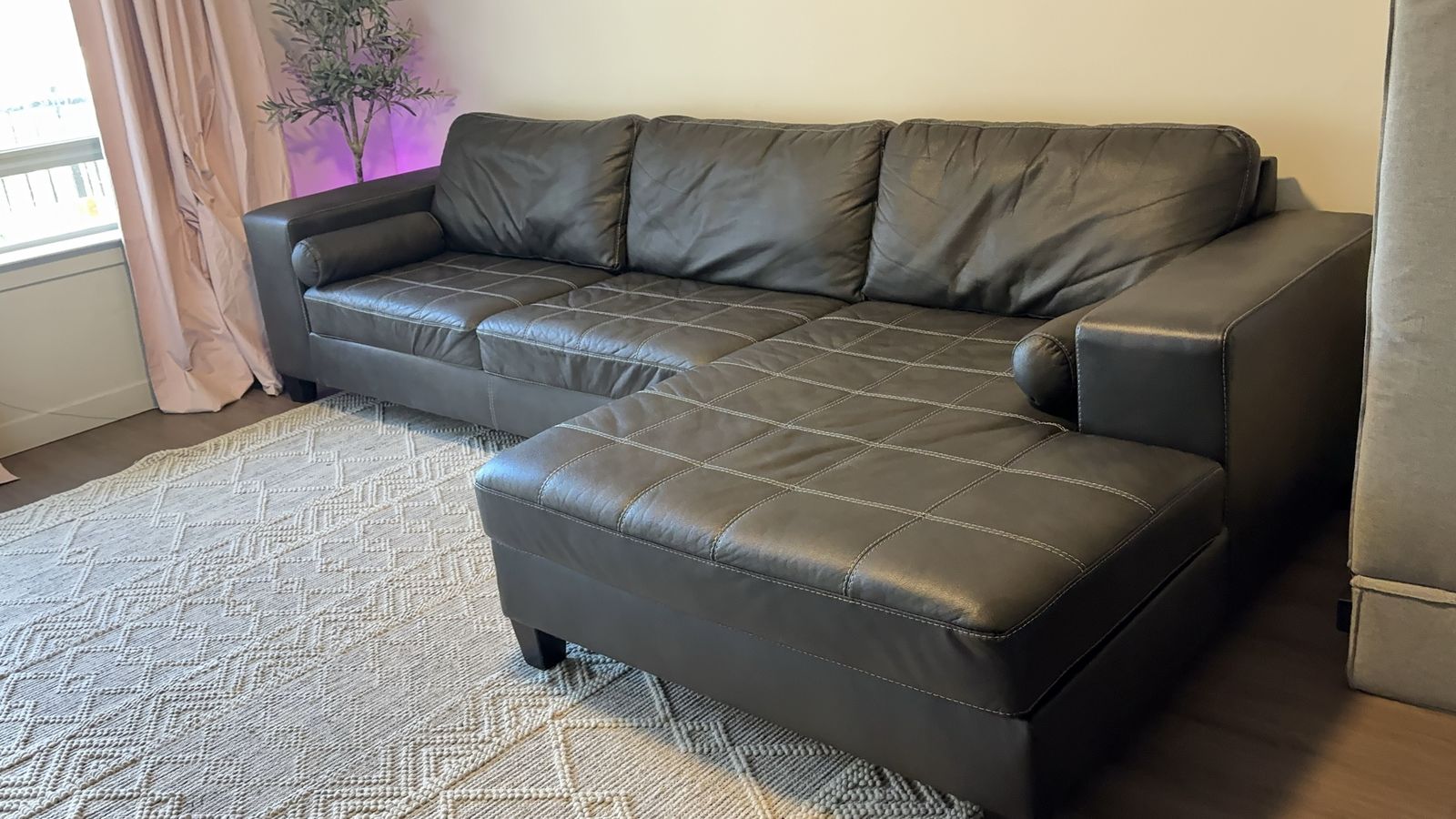 FREE DELIVERY! Faux Leather Sectional