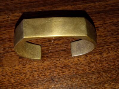 Vintage silver heavy cuff bracelet purchased 1978
