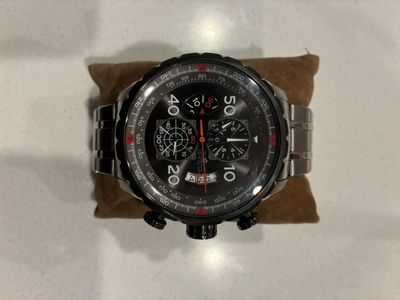 Invicta Chronograph Stainless Steel Men's Watch - Black Dial