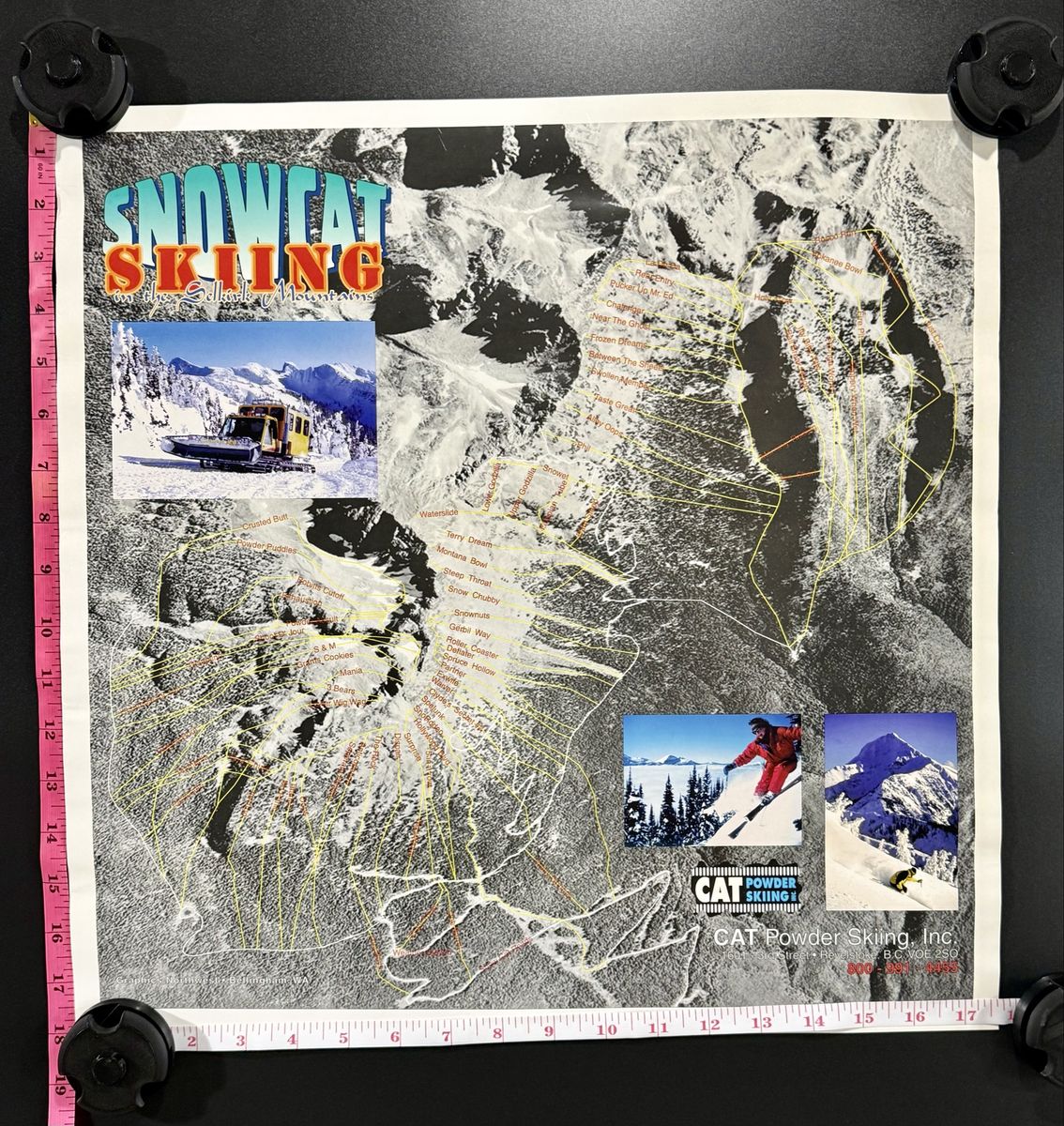 Snowcat Skiing Selkirk Mountains Travel Poster