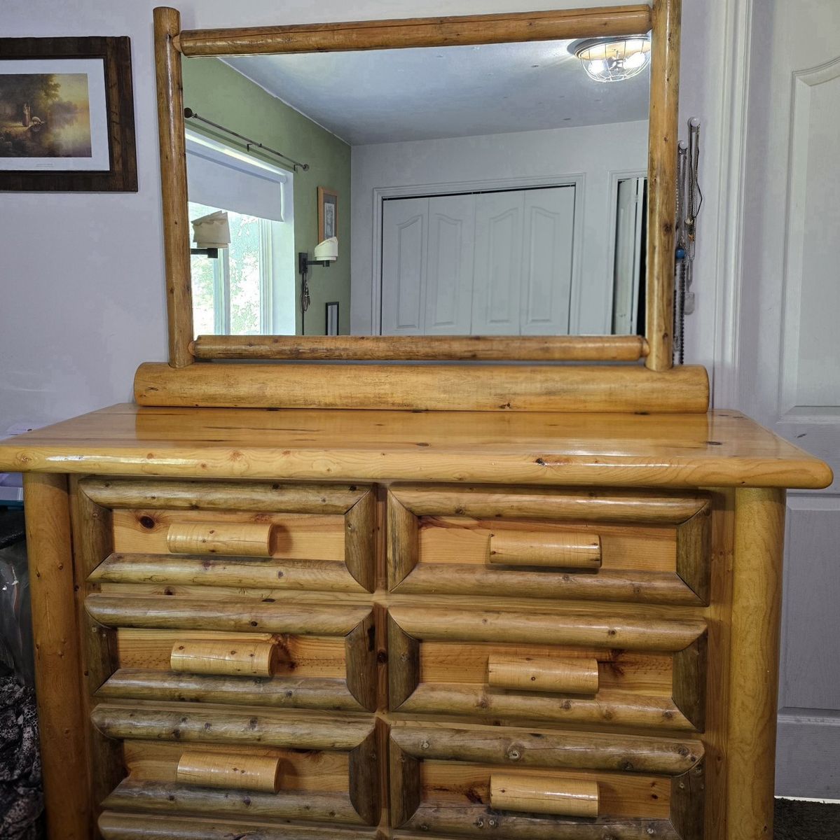 Pine log dresser