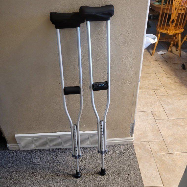 Crutches With Padding.