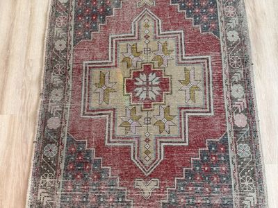 Handknitted Vintage Turkish Rug