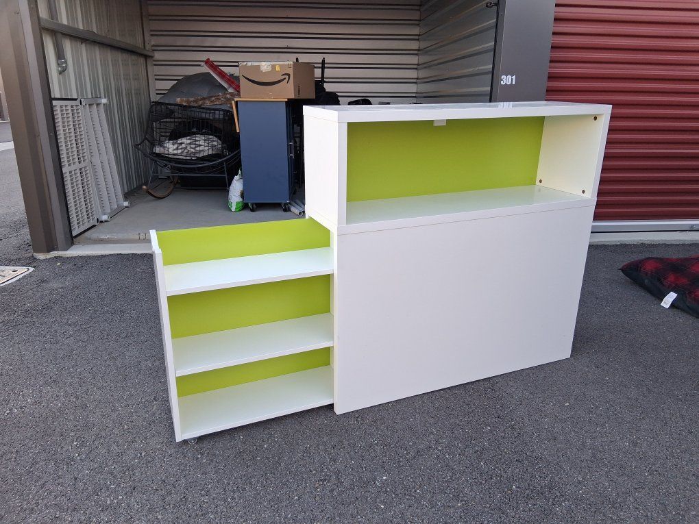 Twin bed backing/bed frame with hidden shelves