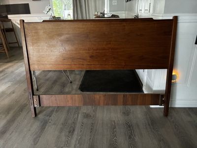Drexel Declaration Headboard Full walnut mid century