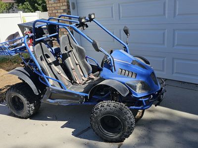 11' x 4' 9" ATV Trailer, + 2 Go Karts + 3 new tires for the blue Kart