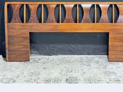 Stunning Mid Century Modern headboard- Kent Coffey Perspecta Full/Queen size Vintage MCM