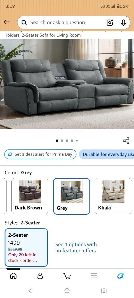 Reclining loveseat