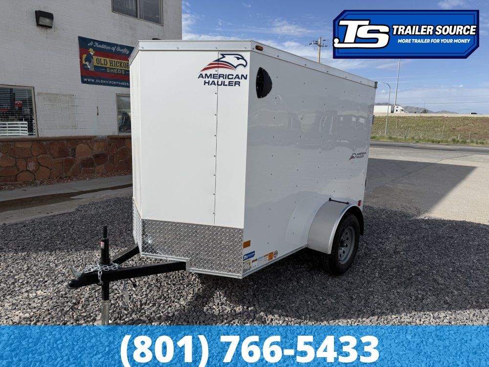 5x8 American Hauler Arrow Enclosed Cargo Trailer - 5'6" Interior - 7K GVWR - Rear Swing Door