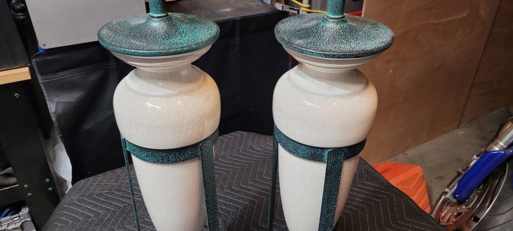 1960s Era FRENCH PORCELAIN Lamps