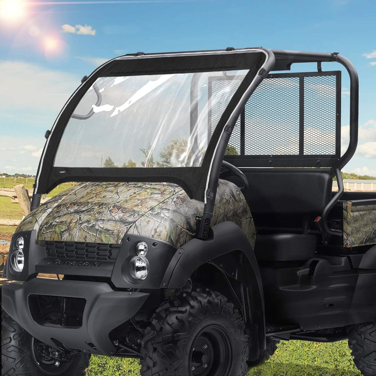 2005-2016 Kawasaki Mule 600, 610 4x4 XC SE Clear Fold UP Windshield