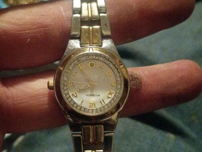 Fossil Two-Tone Crystal Bezel Watch - Gold & Silver Accents