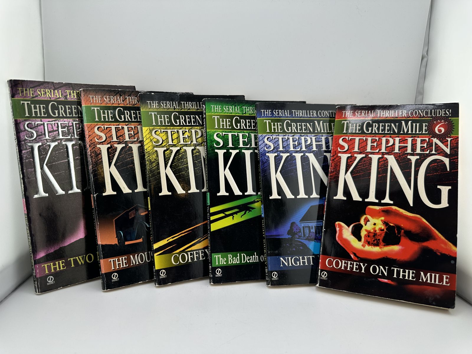 Stephen King Green Mile Complete 6 Part Set PB Serial Books Signet Lot
