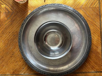 Vintage Carefree Stainless Monterey Chip & Dip Platter Set