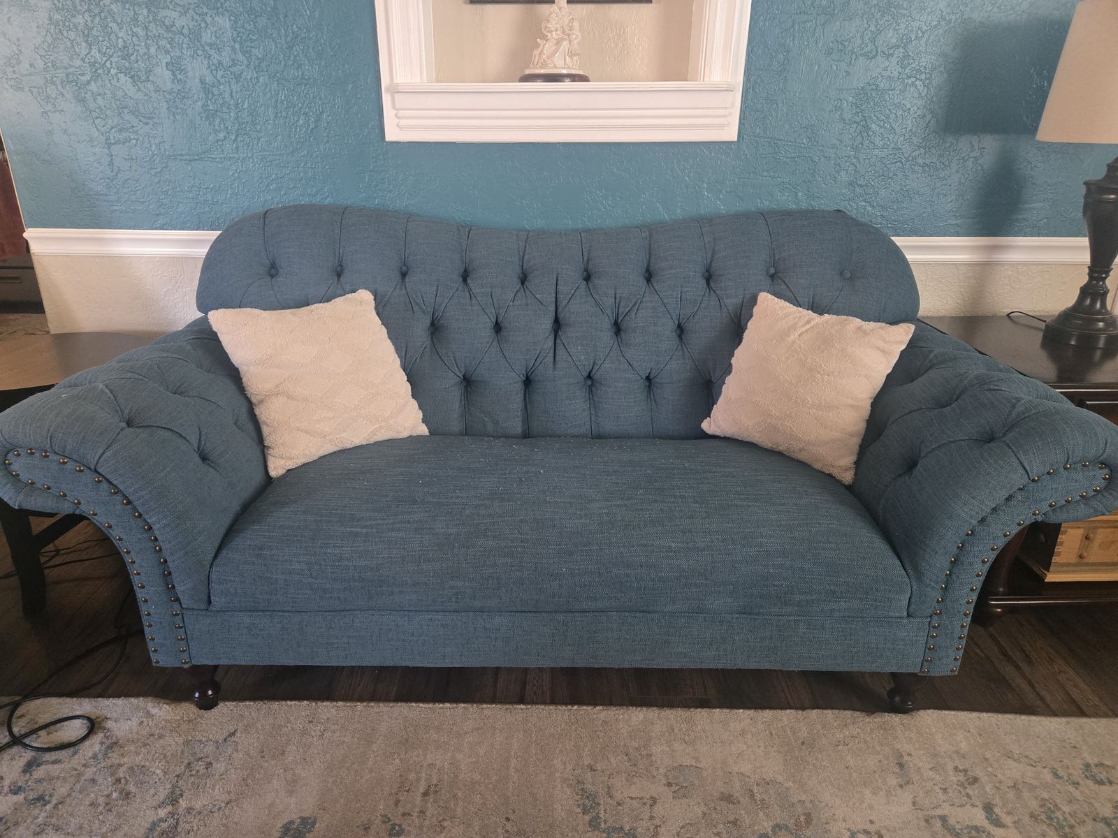 Elegant Blue Loveseat