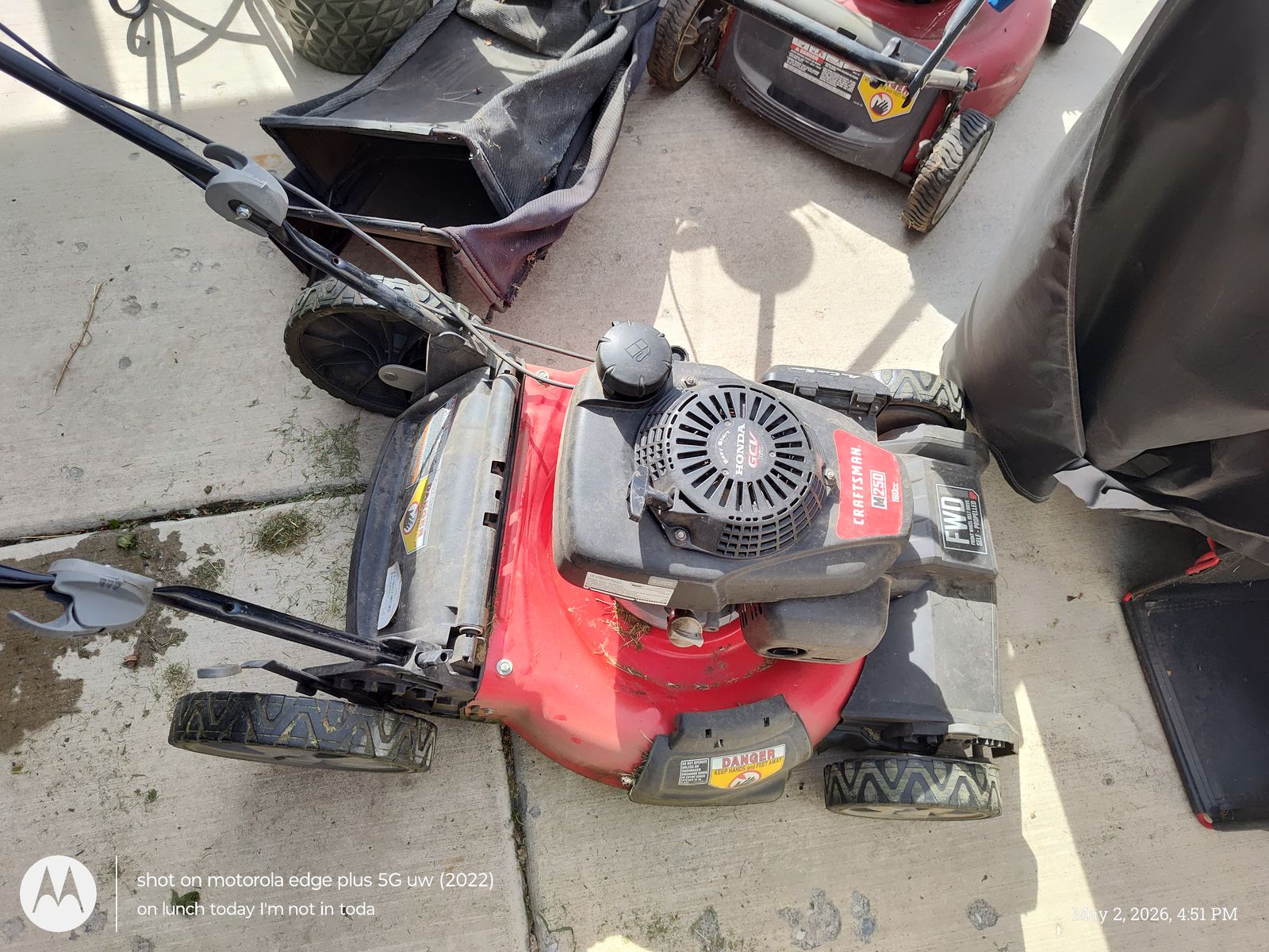 Craftsman lawn mower m250
