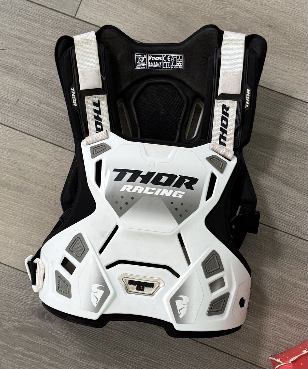 Thor Racing Guardian MX Chest Protector Size S/M White Black
