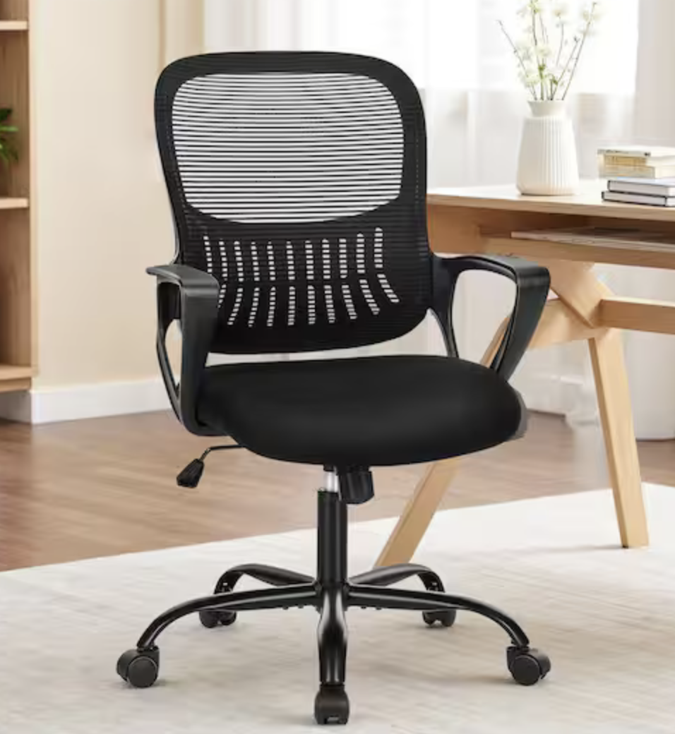 NEW Mid-Back Mesh Ergonomic Office Chair Task Chairs Computer Swivel Rolling Home Office Black