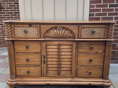 Palm Court Island Pine Triple Dresser