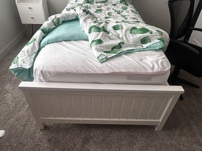 Twin Wood Bed Framd White