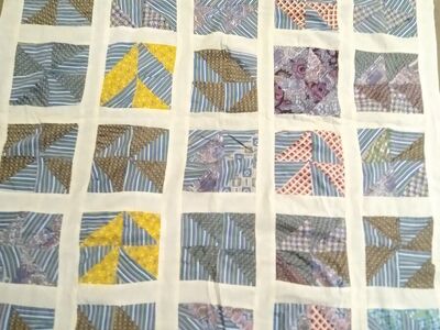 Vintage Hand Pieced Quilt Top
