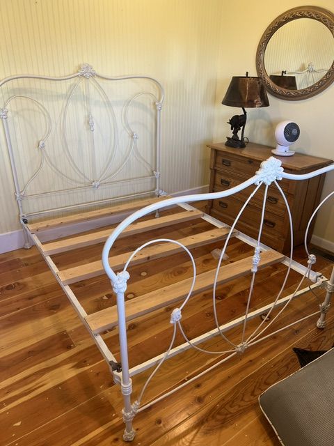 Vintage Iron Twin Bed with box and mattress